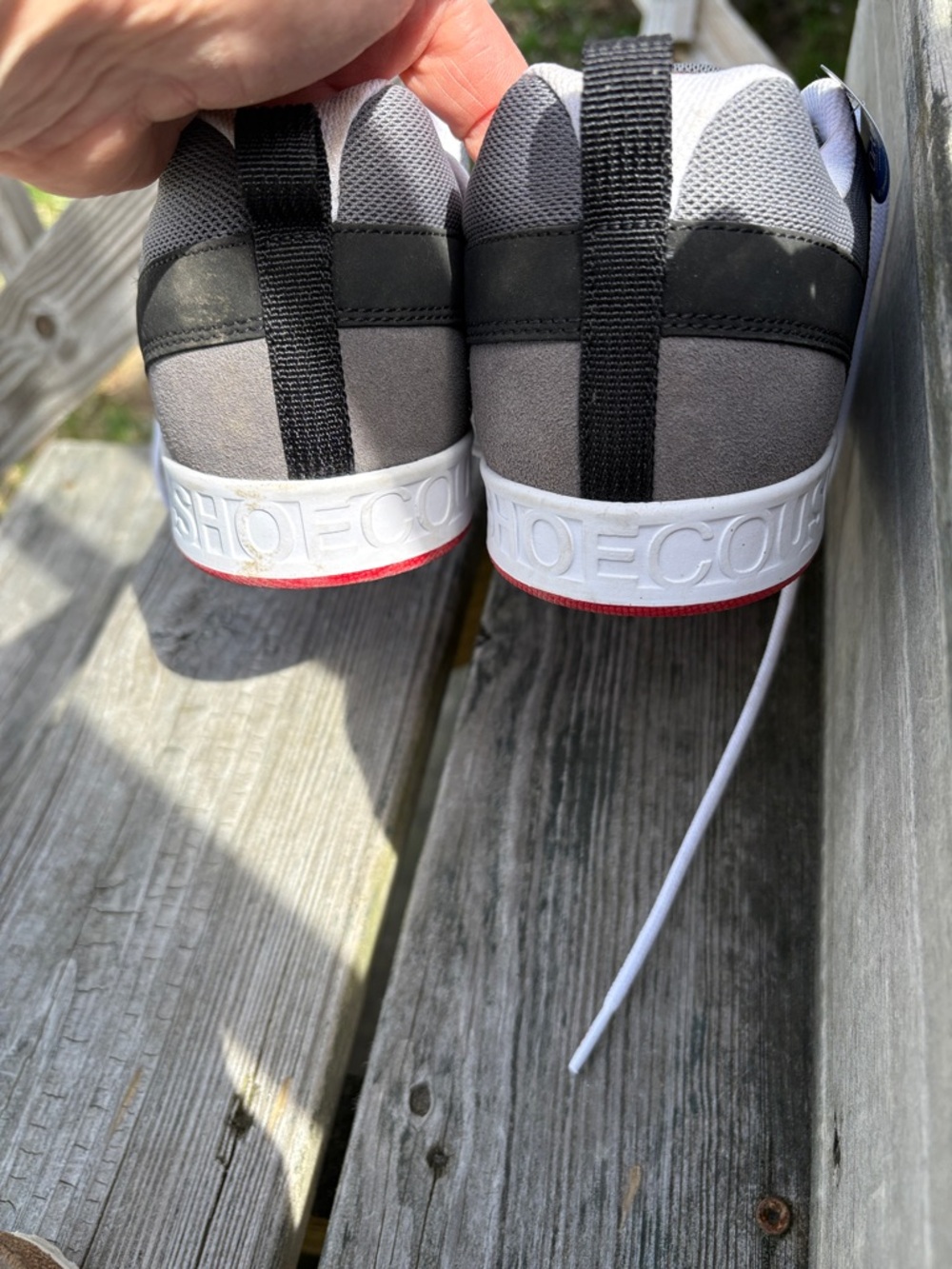 DC Men’s Gray, Black & Red Skate Sneakers - Picture 5 of 5